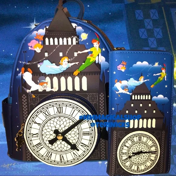 Loungefly | Bags | Disney Peter Pan Glowinthedark Clock Mini  display picture 3